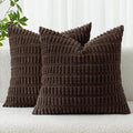 MIULEE Pack of 2 Corduroy Decorative Throw Pillow Covers 20x20 Inch Soft Boho by MIULEE