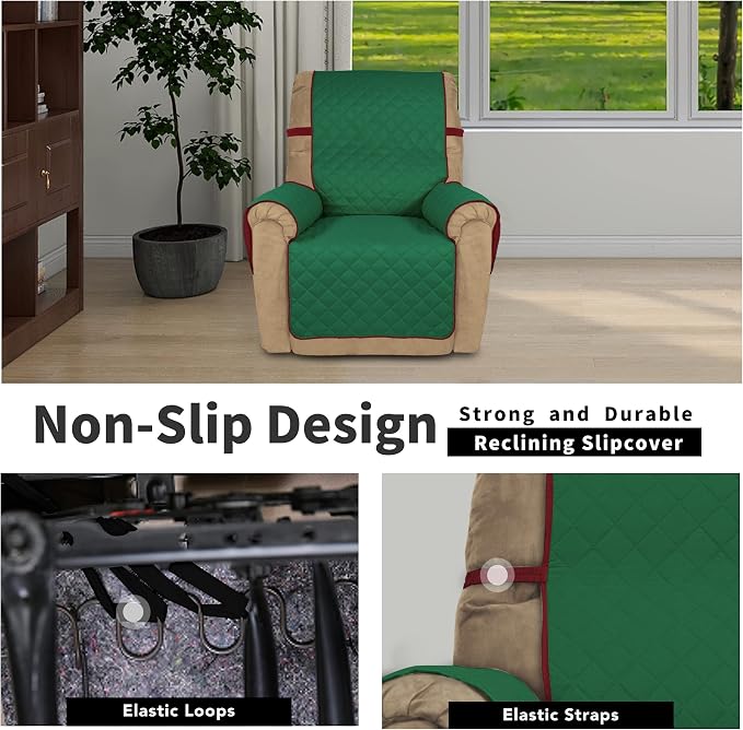 Easy-Going Recliner Chair Slipcover Reversible Sofa Cover Water Resistant Couch - Image 3