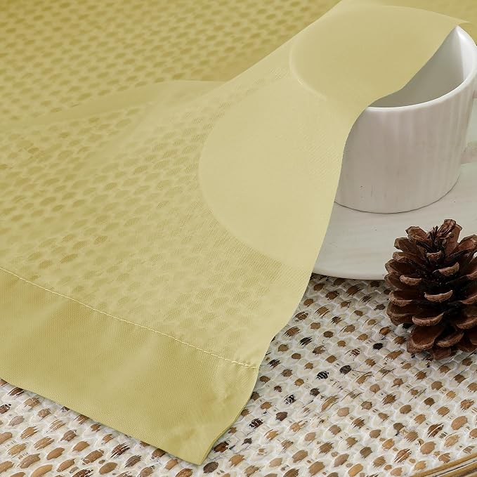 Aiyufeng Yellow Sheer Curtains 2 Panel Sets 84 Inches Long - Image 3