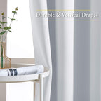 NICETOWN Greyish White Curtains 96 inches Long, Grommet Thermal Insulated - Image 5
