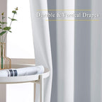 NICETOWN Greyish White Room Darkening Curtain Panels - Image 4