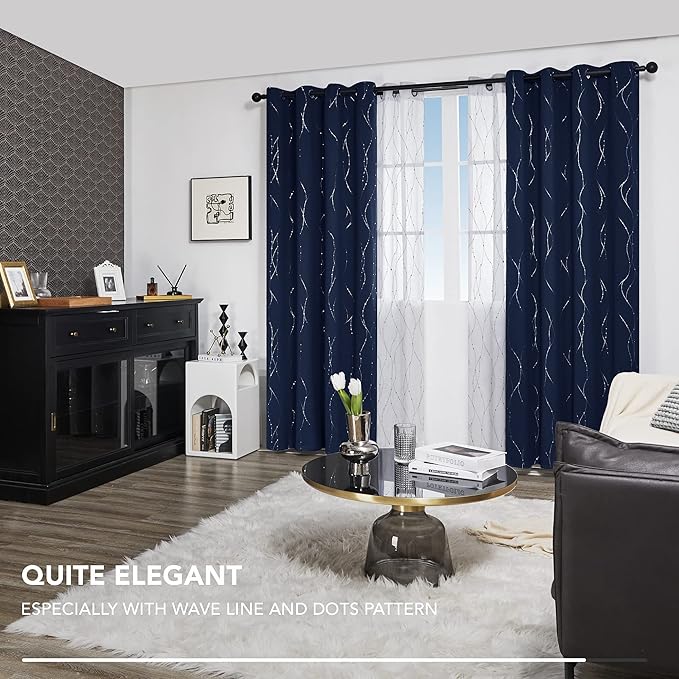 Deconovo Blackout Curtains for Living Room, Thermal Insulated Soundproof Drapes - Image 6