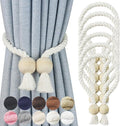 6 Pack Magnetic Curtain Tiebacks Cotton Hand Woven Tie Back Decorative Rope by CurtianTiebacks