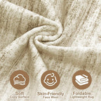 Nakagishi 10x14 Area Rugs Living Room: Washable Large Vintage Rug Neutral - Image 3