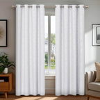 Deconovo White Curtains, Room Darkening Living Room Curtain, Thermal Insulated by Deconovo