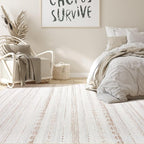 Nakagishi 7x9 Area Rug Living Room: Washable Boho Large Neutral Soft Farmhouse - Image 6