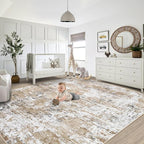 XLUEZ 8x10 Area Rugs for Living Room, Washable Modern Abstract Large Area Rug - Image 3