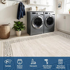GarveeHome Bordered Bedroom Rugs 5x7 Ultra-Soft Indoor Carpet, Non-Slip Modern - Image 6