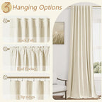 Guken 100% Blackout Curtains 63 Inch Length 2 Panels Set - Image 6