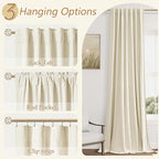 Guken 100% Blackout Curtains 108 Inch Length 2 Panels Set - Image 6