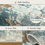 Area Rugs 8x10 for Living Room Bedroom, Modern Abstract Machine Washable Rug - Image 9