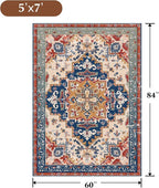 Rugflix 5x7 Area Rug for Living Room, Machine Washable Area Rugs - Image 2