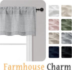 OWENIE Grey Valances for Windows 1 Pcs 18 Inch Length, Light Filtering Textured - Image 8