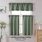 Chyhomenyc Sage Green Short Curtain Valance - Image 2