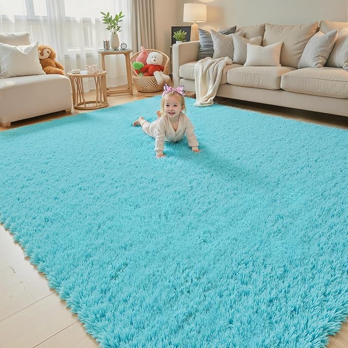 8x10 Area Rugs for Living Room Bedroom, Large Area Rug Shaggy Carpet Soft Plush by Junhejiamei