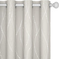 Deconovo Room Darkening Curtains, Farmhouse Boho Beige Curtain, Thermal by Deconovo
