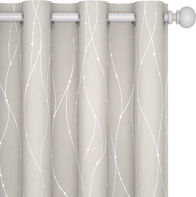Deconovo Beige Blackout Curtains, Room Darkening Curtain, Thermal Insulated by Deconovo