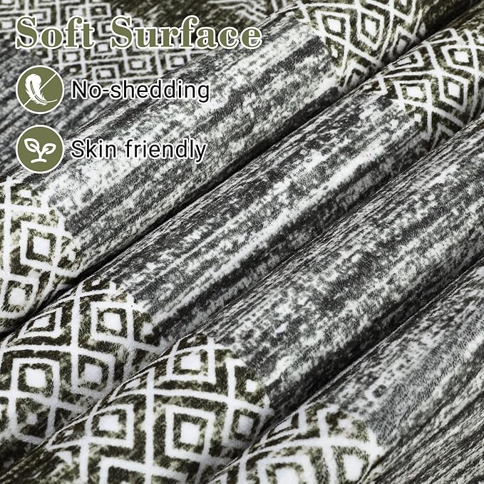 GarveeHome 2x6 Modern Bordered Runner Rug Soft Non Slip Runner Washable Non - Image 3