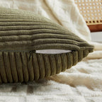 Fancy Homi 2 Packs Olive Green Samll Decorative Throw Pillow Covers 14x14 Inch - Image 4