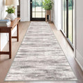 KOZYFLY Modern Abstract Washable Rug Runner 2.6x12 Hallway Rug Runner Non-Slip by KOZYFLY