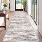 KOZYFLY Modern Abstract Washable Rug Runner 2.6x12 Hallway Rug Runner Non-Slip by KOZYFLY