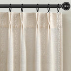 Pinch Pleated Look Light Filtering Curtains 84 Inch Length, 2 Panels Linen by Unknown