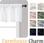 OWENIE White Valances for Windows 1 Pcs, Light Filtering Textured Farmhouse - Image 8