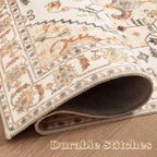 SERISSA Boho Area Rug 5x7 Light Yellow, Washable Large Rugs - Image 7