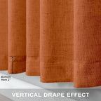 Burnt Orange Curtains 96 Inches Long - Image 5