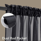 MIULEE Short Cafe Curtains 36 Inches Long, 4 Panels Set, Sheer Light Filtering - Image 3