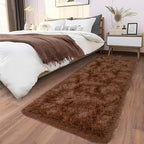 Soft Runner Rugs for Bedroom Hallways, 2x5 Brown Fluffy Shag Throw Area Rug Non - Image 3
