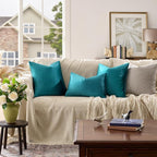 GIGIZAZA Decorative Throw Pillow Covers 18 x 18, Velvet Pillow Square Cushion - Image 2