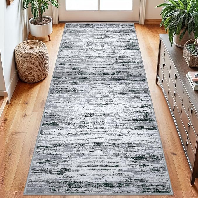 Lansny Modern Abstract Runner Rug 2.6x8 by lansny