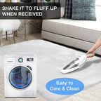 duduta White Faux Sheepskin Fur Rug 3x5 ft, Fluffy Shag Bedroom Dorm Nursery - Image 6
