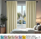 Deconovo Blackout Curtains, Thermal Insulated, W70 x L63 2 Panels, Back Tab - Image 4