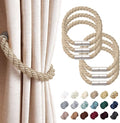 NICEEC 6 Pack Strong Magnetic Curtain Tiebacks Modern Simple Style Drape Tie by NICEEC