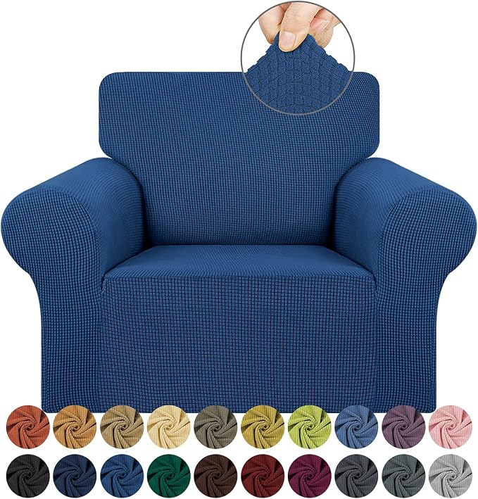 KEKUOU Stretch Single Sofa Slipcover 1 Piece Couch Sofa Cover Furniture by KEKUOU