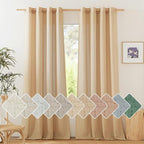 NICETOWN Linen Burlap Curtains 108" Long by NICETOWN