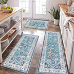 HEBE Boho Kitchen Rug Sets 3 Piece by HEBE