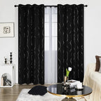 Deconovo Blackout Curtains 84 Inches Long, Soundproof Thermal Insulated Privacy - Image 2