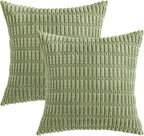 MIULEE Pack of 2 Spring Corduroy Decorative Throw Pillow Covers 16x16 Inch Soft - Image 6