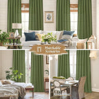 LAMIT Olive Green Linen Curtains - Image 6