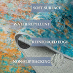 Washable Area Rugs 5'x7' Non-Slip Modern Abstract Soft - Image 4