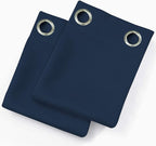 LEMOMO Blackout Curtains 52 x 63 inch/Navy Blue Curtains Set of 2 - Image 9
