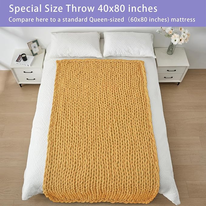 Bigacogo Chunky Knit Throw Blanket - Image 6