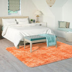 Goideal Fluffy Rug for Bedroom Living Room, 5x7 Orange Area Rugs, Faux Fur Shag - Image 3