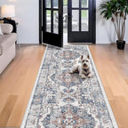 4x12 Wide Hallway Runner Rug: Vintage Washable Soft Runners - Image 2