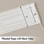 MIULEE Natural Back Tab Blackout Curtains 108 Inch Long 2 Panels Set - Image 4