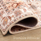 SERISSA Boho Rugs for Entryway, 2x3 Peach Cream Entryway Rug Non-Slip Washable - Image 5