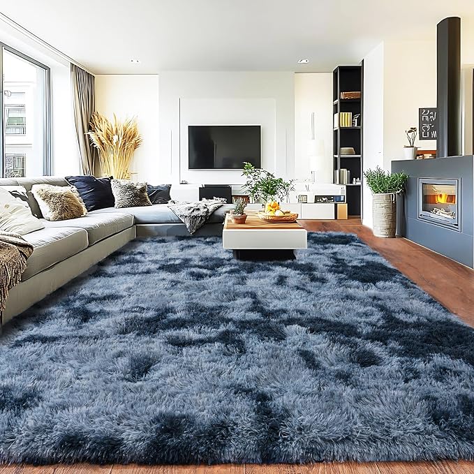 Pionblank 8x10 Rug for Living Room, Fuzzy Plush Large Area Rug, Fluffy Modern by PIONBLANK